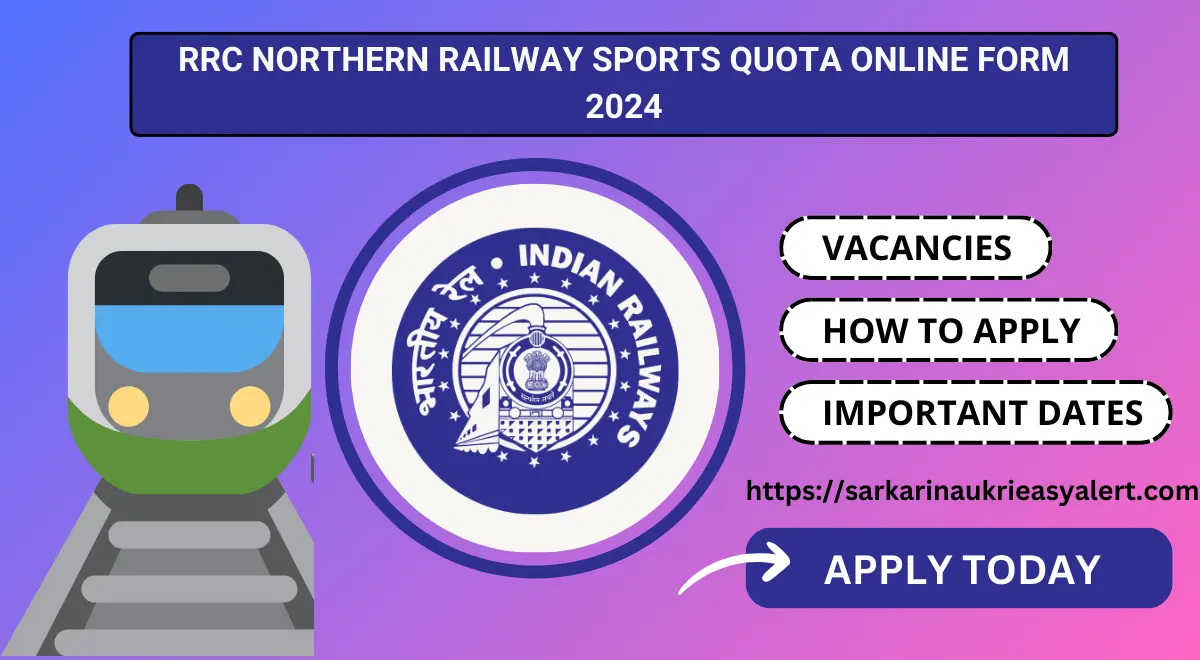 RRC Northern Railway Sports Quota Online Form 2024