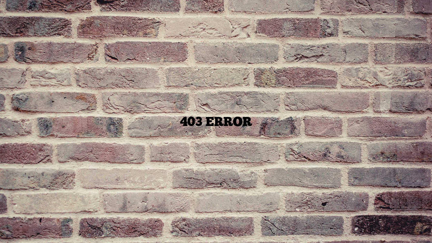 403 ERROR